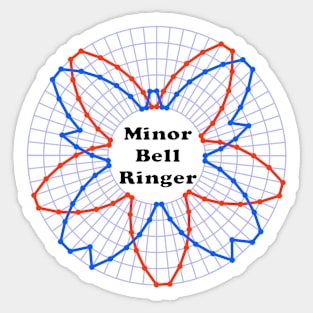 Plain Bob Minor ringing method in polar format Sticker